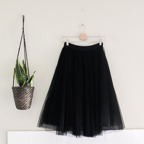 Bailey 44 Dresses & Skirts - Bailey 44 Black Tulle Mesh Midi Skirt